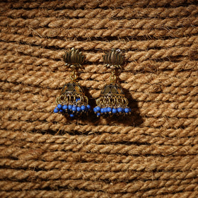 Buy Noreen Golden Handcrafted GS Beaded Jhumki Earrings 