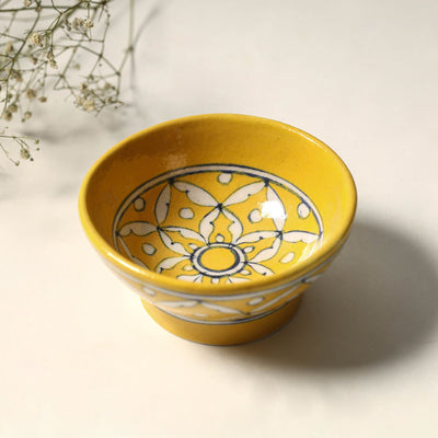  Yellow Original Blue Pottery Ceramic Bowl (4 x 4 in) 47 
