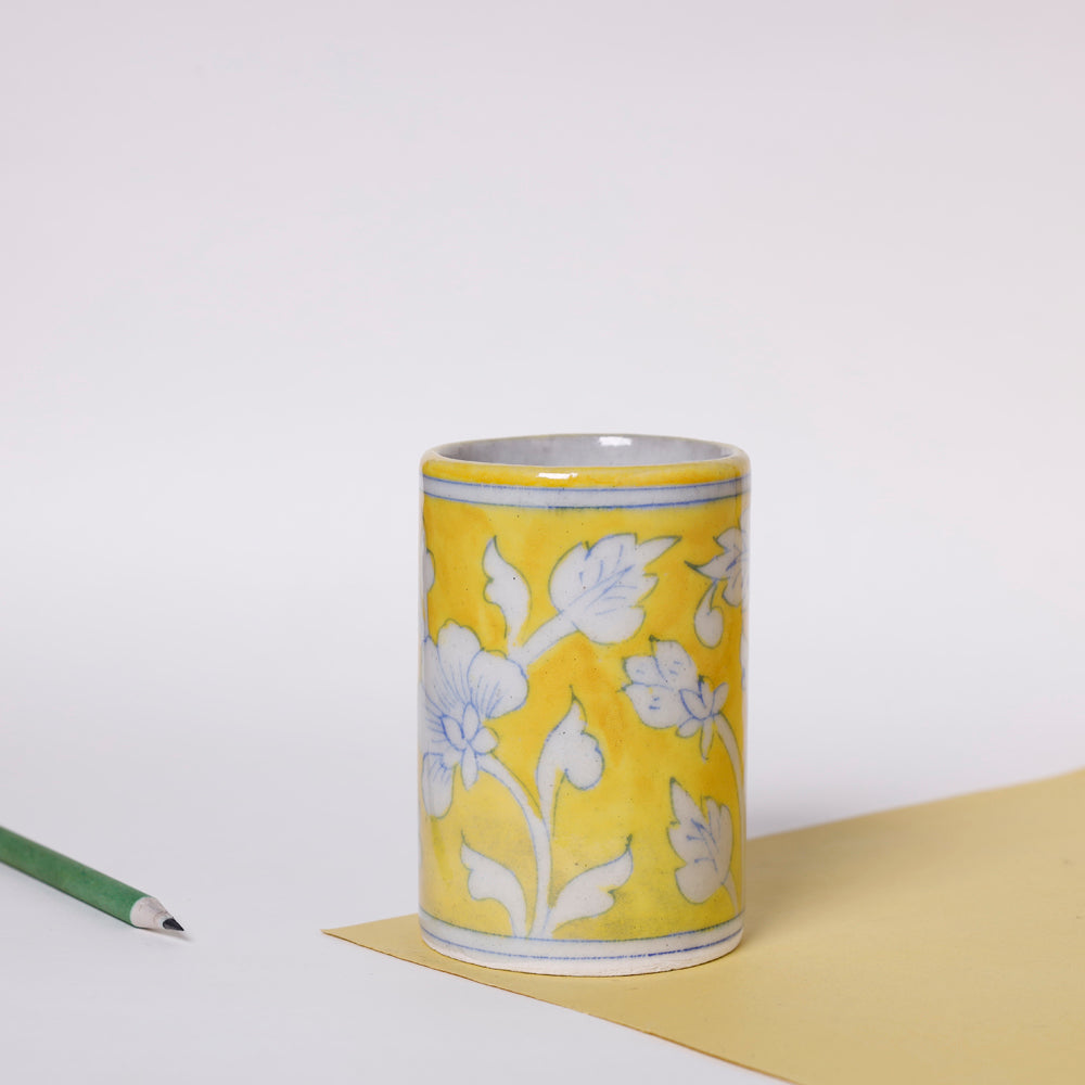  Original Blue Pottery Ceramic Pen Stand 