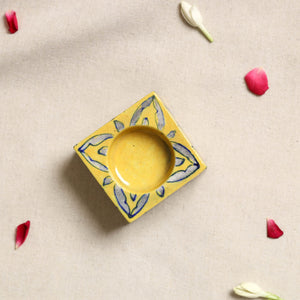  Blue Pottery Ceramic Candle Holder 