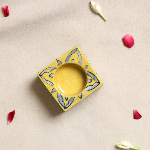  Blue Pottery Ceramic Candle Holder 