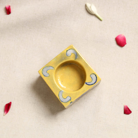  Blue Pottery Ceramic Candle Holder 