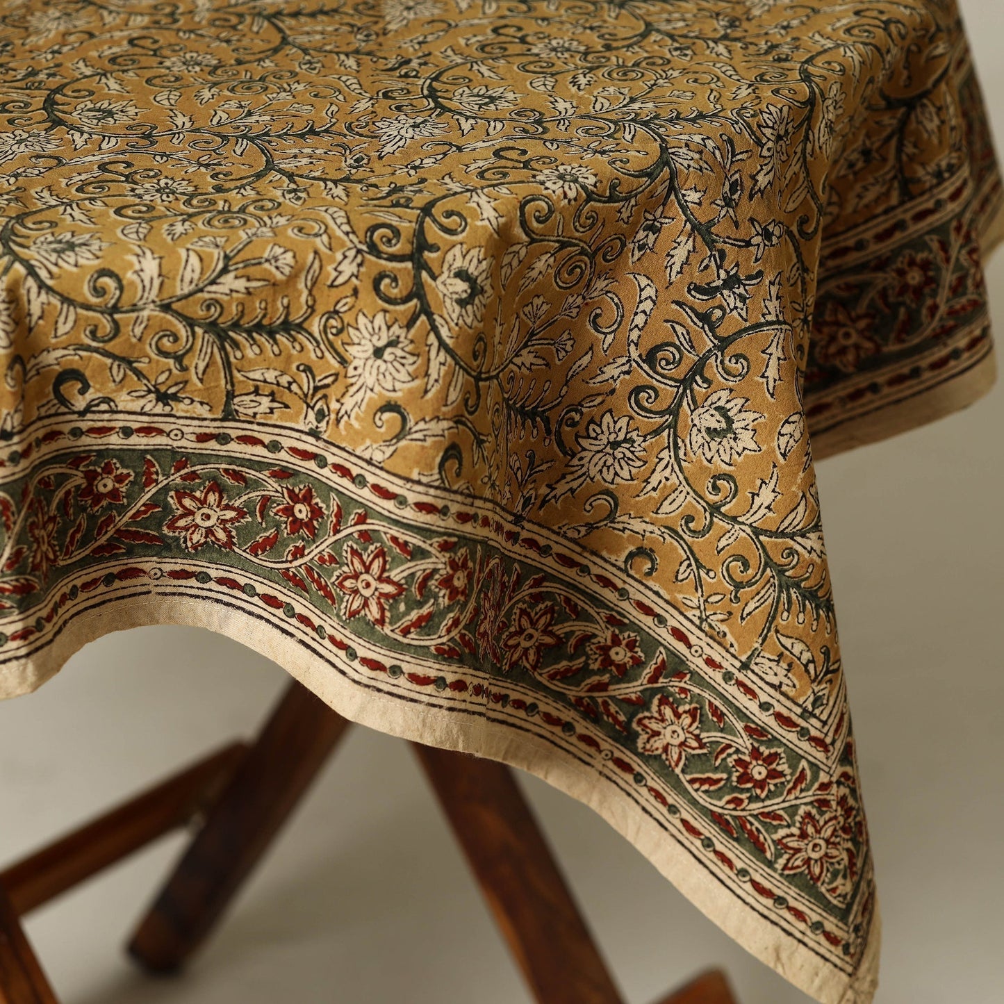 Yellow - original pedana kalamkari natural dyed cotton