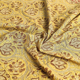 Yellow Original Pedana Kalamkari Block Printed Cotton Table Cover