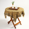 Buy Yellow Original Pedana Kalamkari Block Printed Cotton Table Cover
