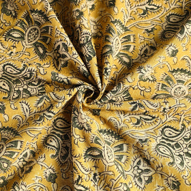 Buy Yellow Original Pedana Kalamkari Block Printed Cotton Table Cover 