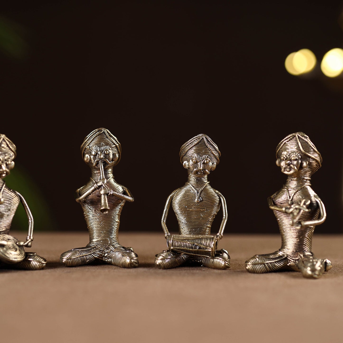 Pagdi musician - tribal odisha dokra handmade home decor