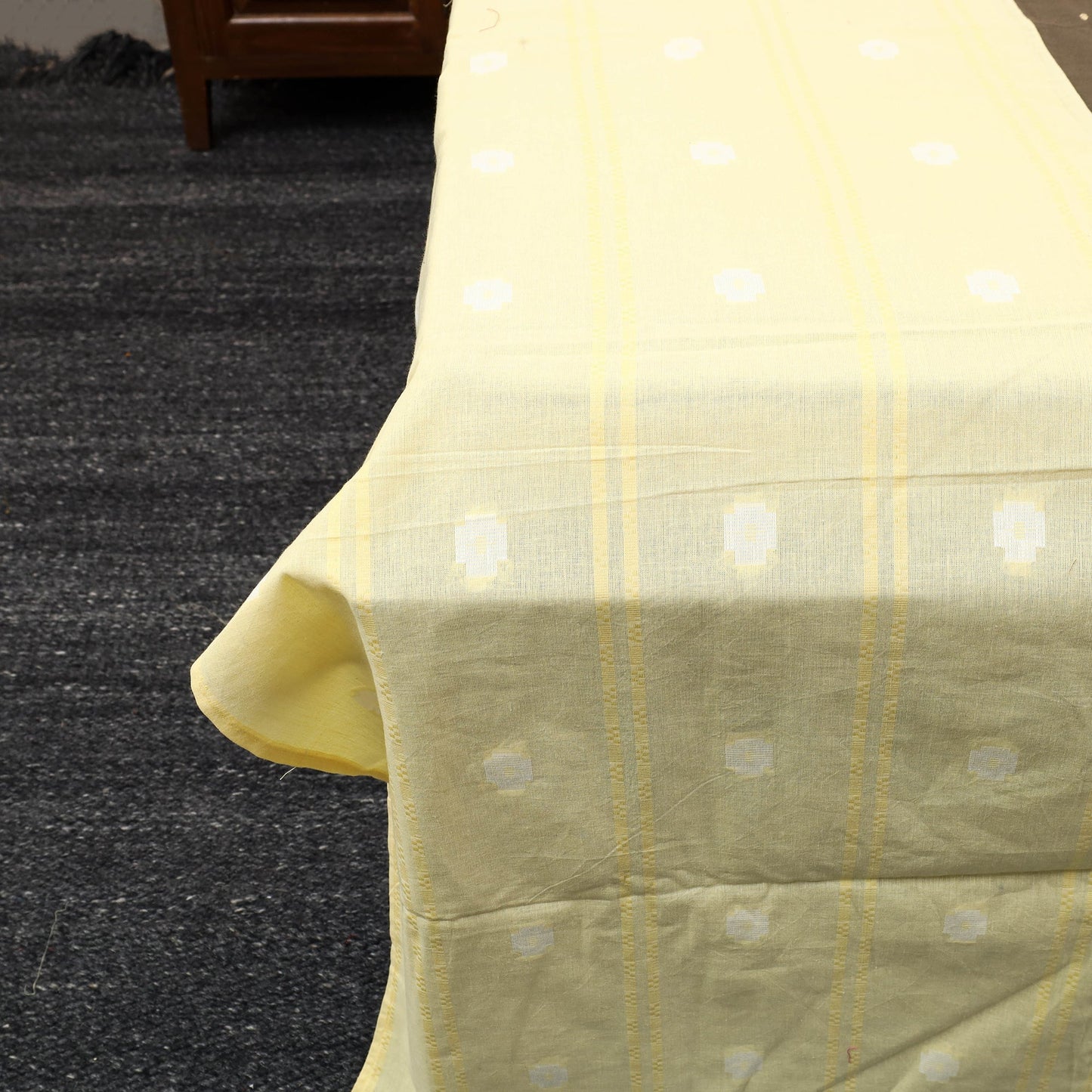 Buy Yellow Patchwork Cotton Double Jacquard Bed Sheet Set