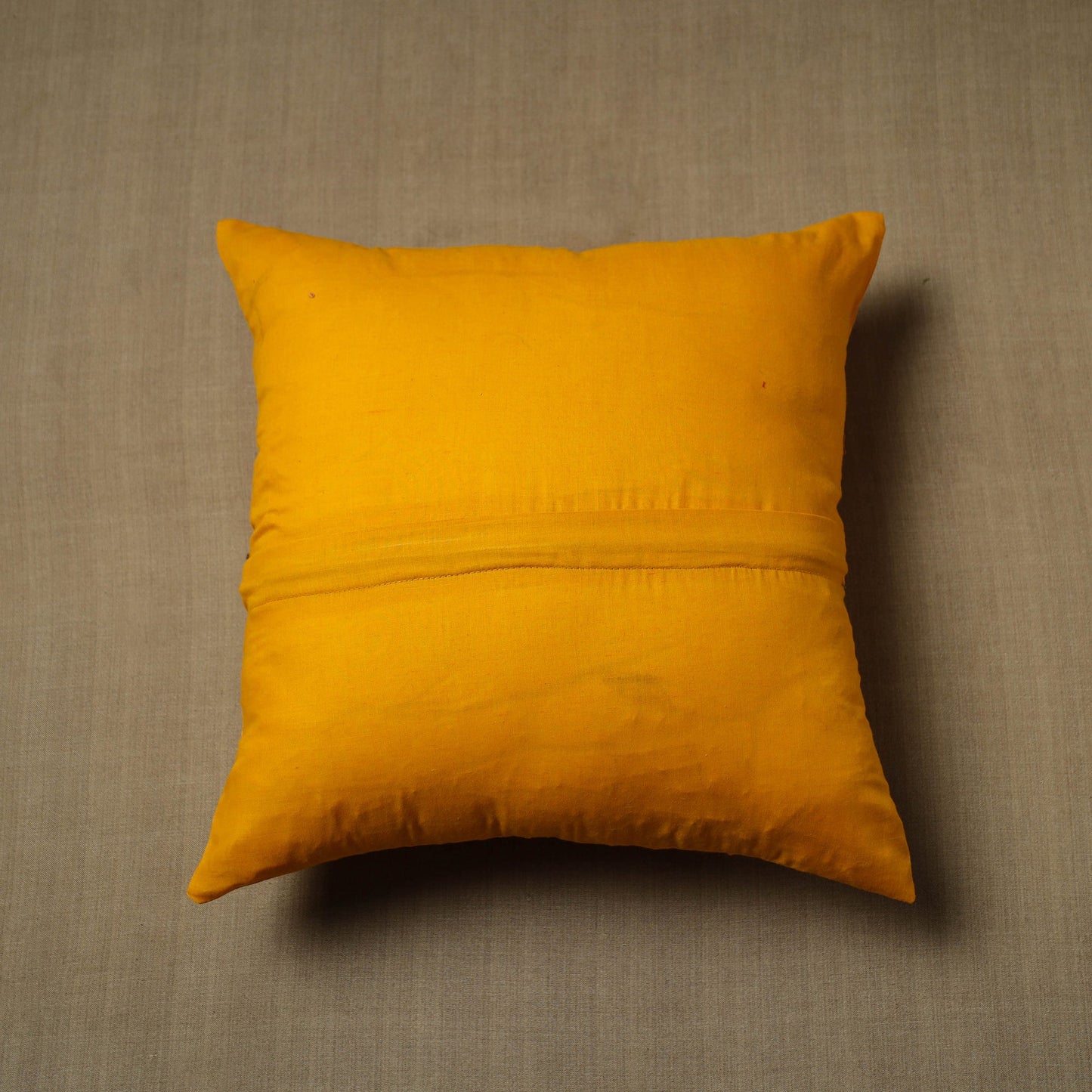 Yellow - patchwork cotton kanchipuram cushion cover (16 x