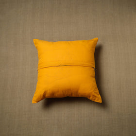 Yellow - patchwork cotton kanchipuram cushion cover (16 x