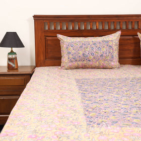 Patchwork hand double sanganeri bedsheet set (108 x 90 in)