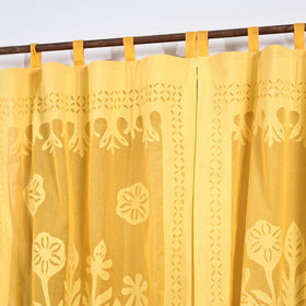 Peacock Cutwork Cotton Barmer Applique Door Curtain