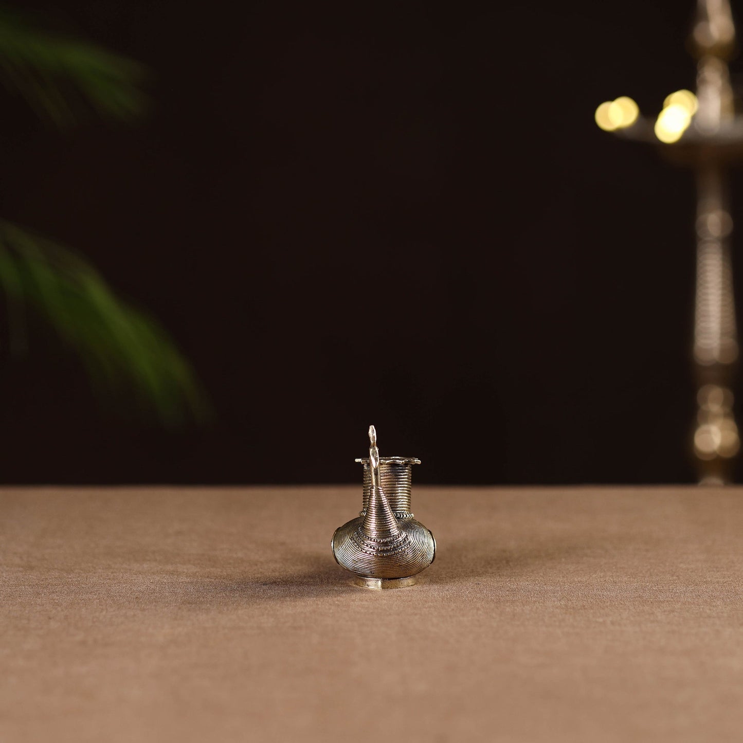 Peacock - tribal odisha dokra handmade candle stand 11