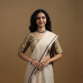 Pedana cotton natural dyed kalamkari readymade blouse 02
