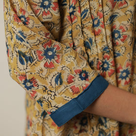 Pedana Kalamkari Block Printed Cotton A-Line Kurta For Women