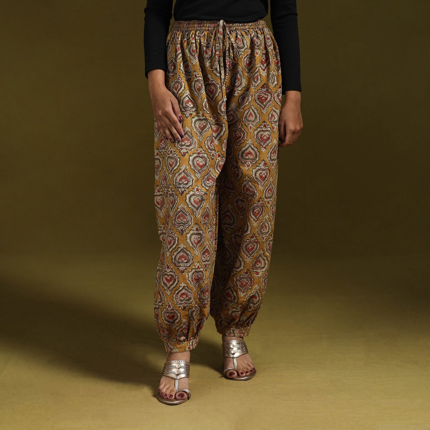 Pedana hand natural dyed cotton kalamkari afghani salwar 15