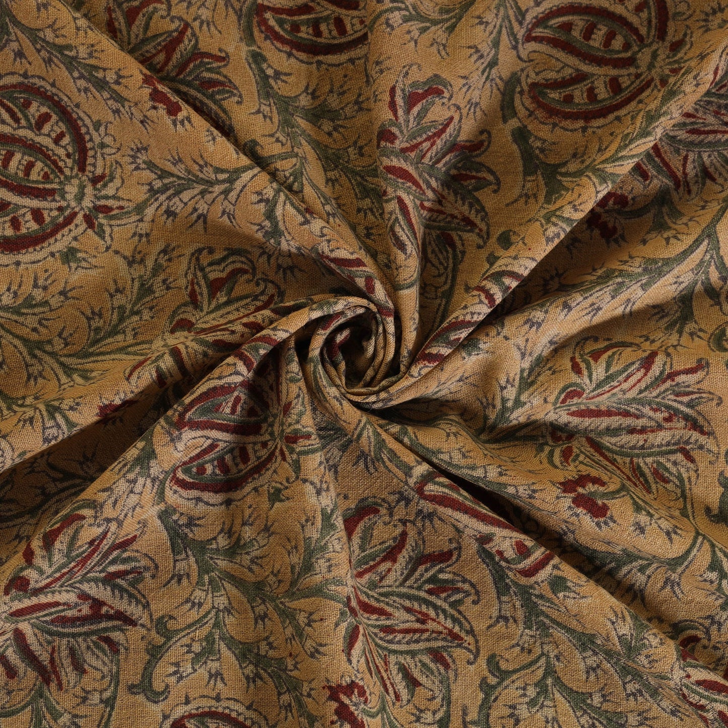 Yellow - pedana handwoven wool natural dyed kalamkari