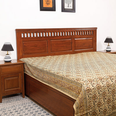  Pedana Kalamkari Block Printing Cotton Double Bed Cover 