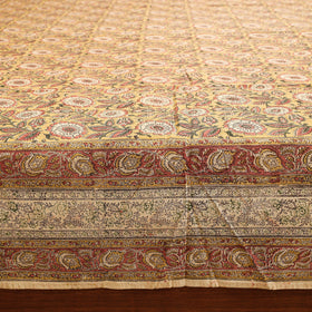 Buy Pedana Kalamkari Block Printing Cotton Double Bed Cover Online at iTokri.com