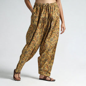 Buy Pedana Kalamkari Block Printed Cotton Elasticated Salwar 19 Online at iTokri.com