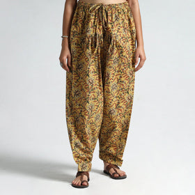 Buy Pedana Kalamkari Block Printed Cotton Elasticated Salwar 19 Online at iTokri.com