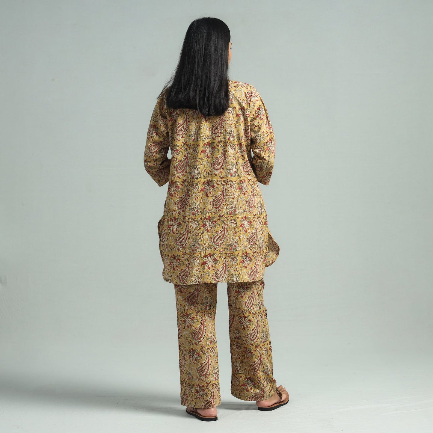  Pedana Kalamkari Block Printed Cotton Co-Ord Set Online at iTokri.com