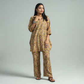 Pedana Kalamkari Block Printed Cotton Co-Ord Set Online at iTokri.com