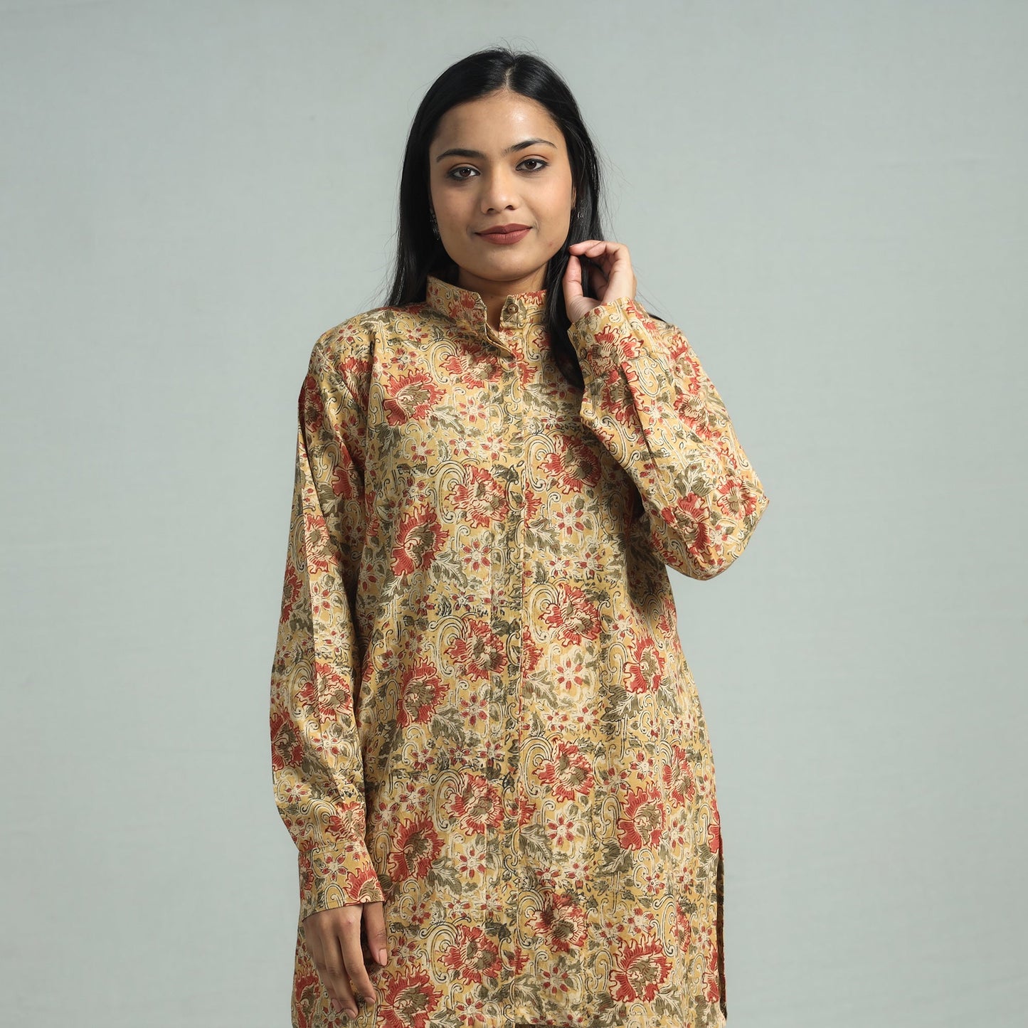  Pedana Kalamkari Block Printed Cotton Co-Ord Set Online at iTokri.com