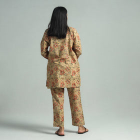  Pedana Kalamkari Block Printed Cotton Co-Ord Set Online at iTokri.com