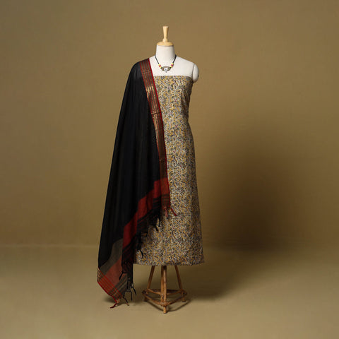 Pedana kalamkari cotton 2pc unstitched dress material