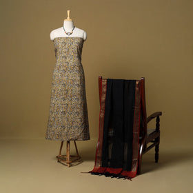 Pedana kalamkari cotton 2pc unstitched dress material