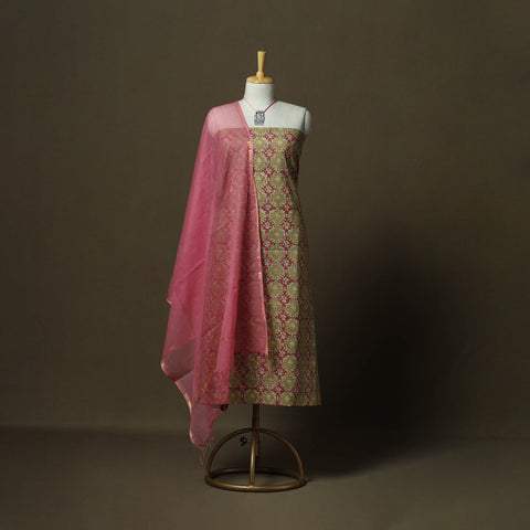 Pedana kalamkari hand block print natural dyed cotton 2pc