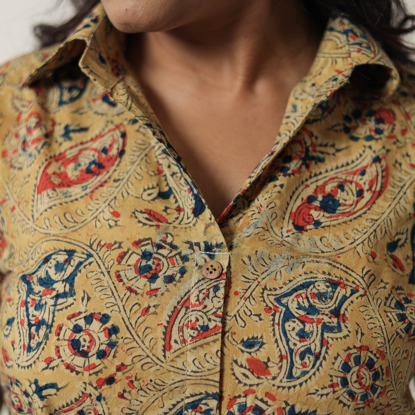 Buy Pedana Kalamkari Block Printed Cotton Dress 12 Online at iTokri.com
