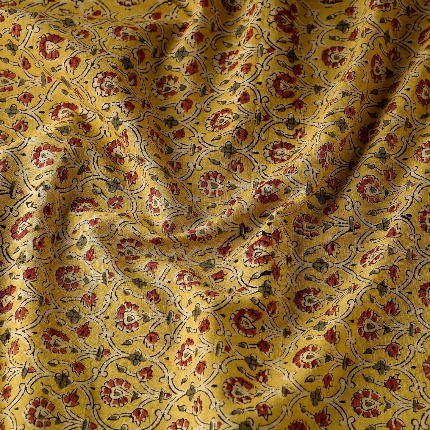 Buy Pedana Kalamkari Block Printed Cotton Fabric 02 Online at iTokri.com