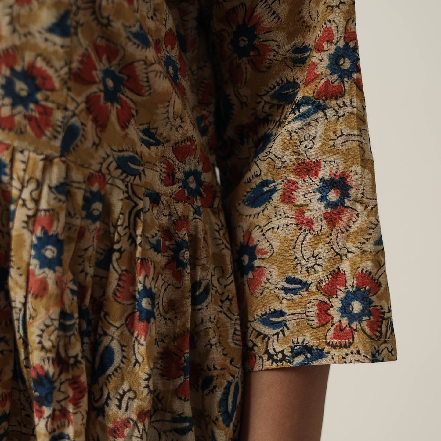  Pedana Kalamkari Block Printed Cotton Flared Dress 01 