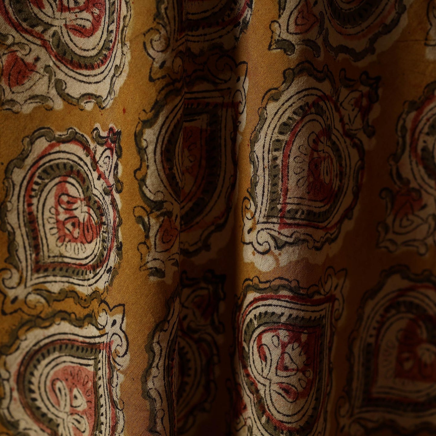 Pedana natural dyed cotton kalamkari fabric 04 - handcrafted