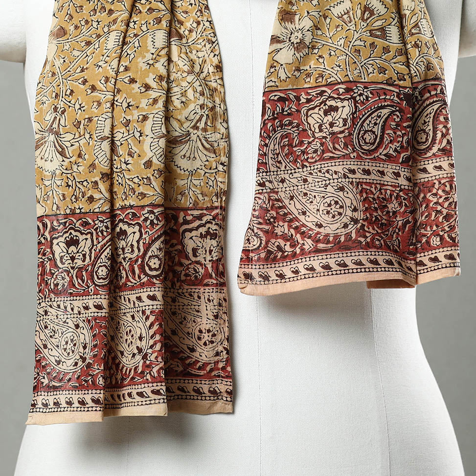 Shop Kalamkari Stoles in Natural Dyed Cotton Online in India