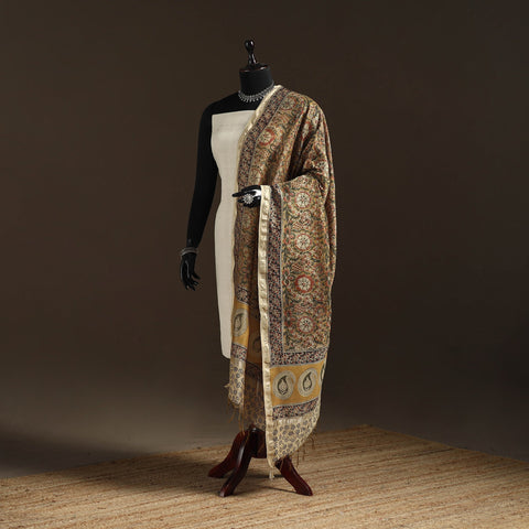 Orange - pedana natural dyed hand kalamkari dupatta