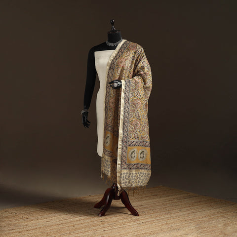 Orange - pedana natural dyed hand kalamkari dupatta