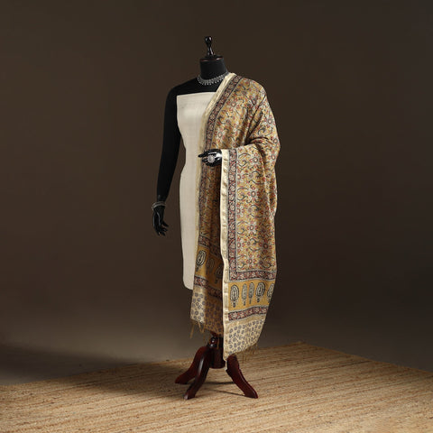 Orange - pedana natural dyed hand kalamkari dupatta