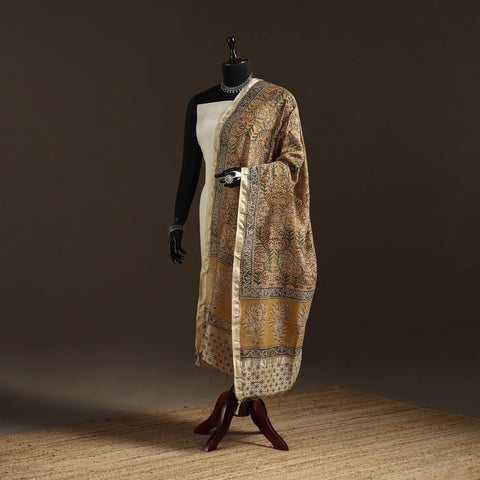 Orange - pedana natural dyed hand kalamkari dupatta
