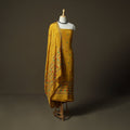 Phulkari hand embroidered crepe silk 3pc unstitched dress