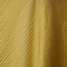 Yellow - pintuck plain cotton fabric 08 - handcrafted