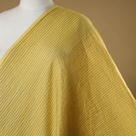 Yellow - pintuck plain cotton fabric 08 - handcrafted