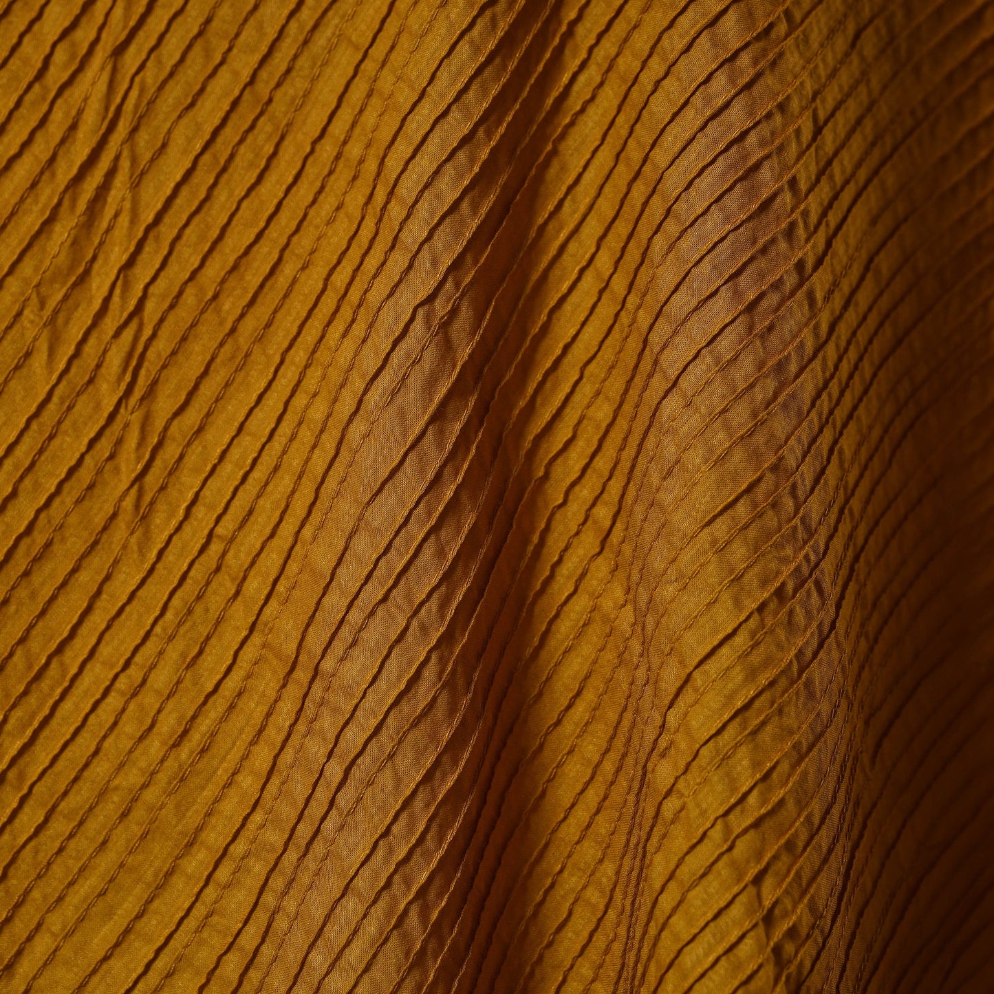 Yellow - pintuck plain cotton fabric 10 - handcrafted