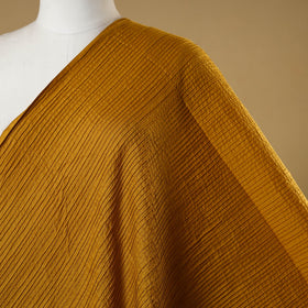 Yellow - pintuck plain cotton fabric 10 - handcrafted