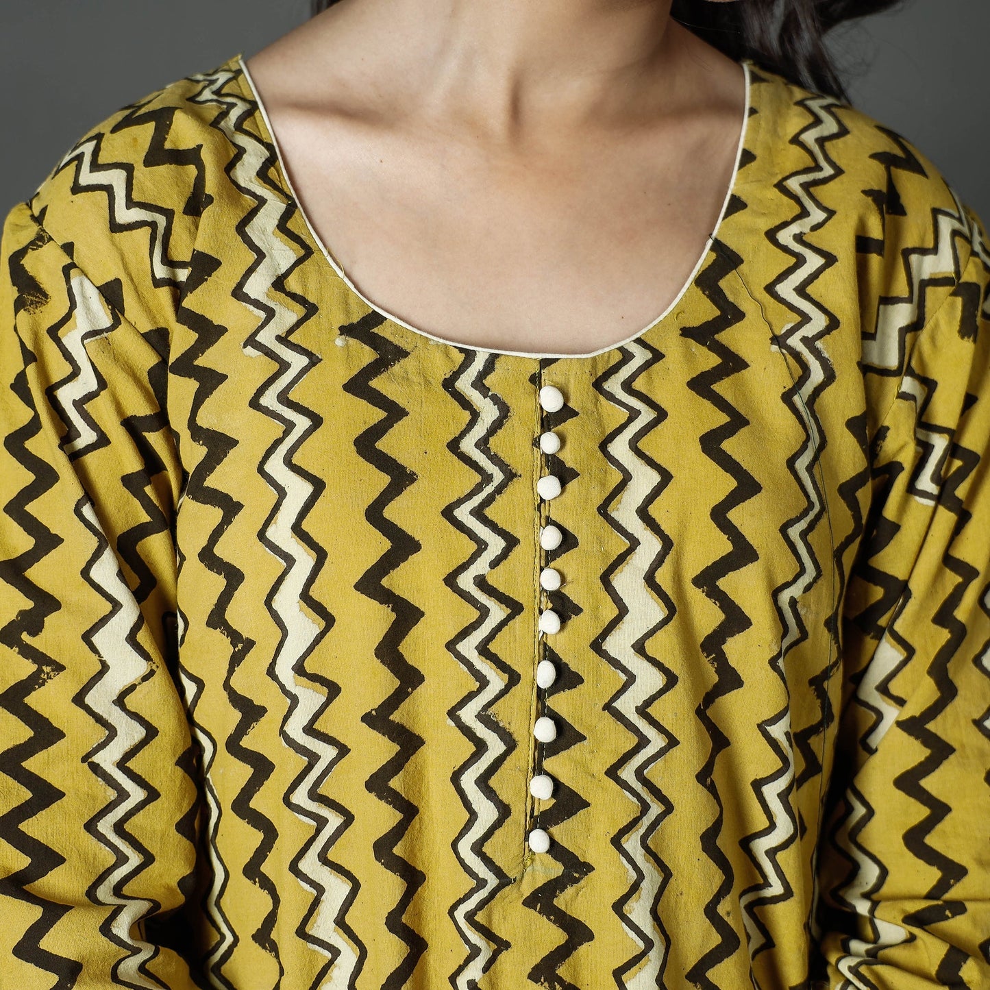 Buy Pipad Block Printed Cotton Long Kurta Online at iTokri.com