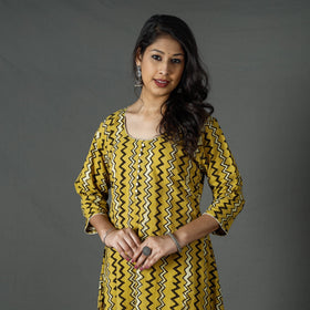 Buy Pipad Block Printed Cotton Long Kurta Online at iTokri.com