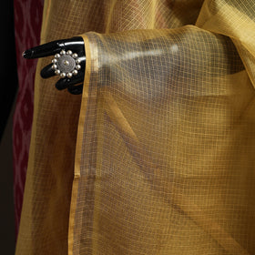 Plain cotton kota doria dupatta 04 - handcrafted