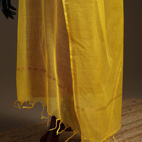 Plain cotton kota doria dupatta 16 - handcrafted